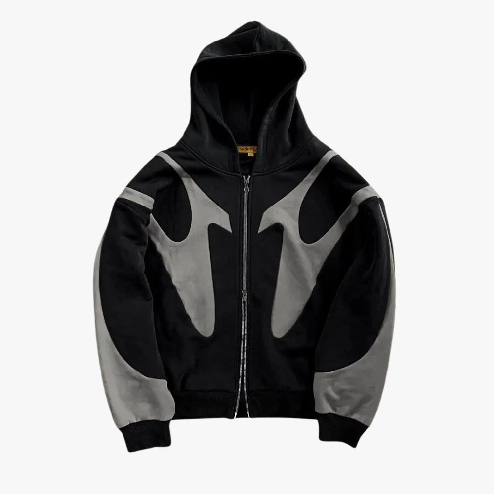 Y2K FUSE ZIP-UP - BLACK