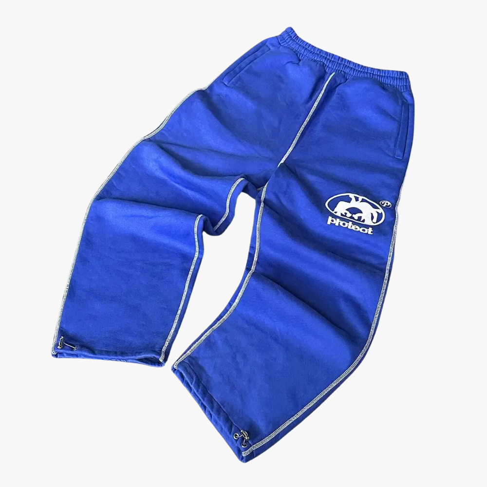 STRAIGHT LEG SWEATPANTS - BLUE