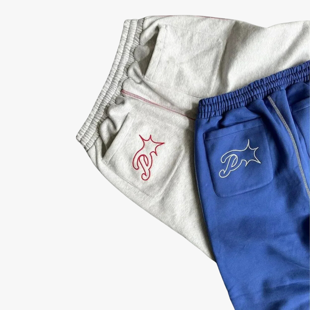 STRAIGHT LEG SWEATPANTS - BLUE