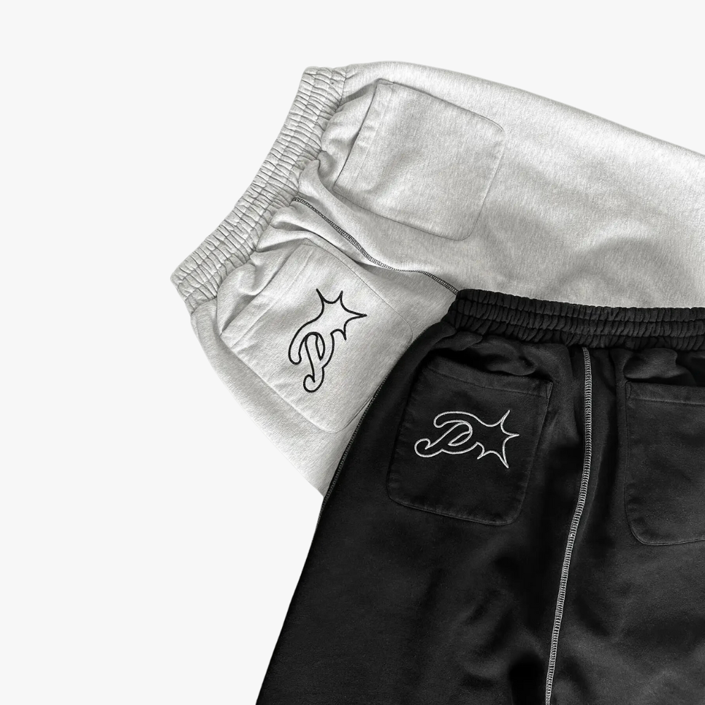 STRAIGHT LEG SWEATPANTS - BLACK