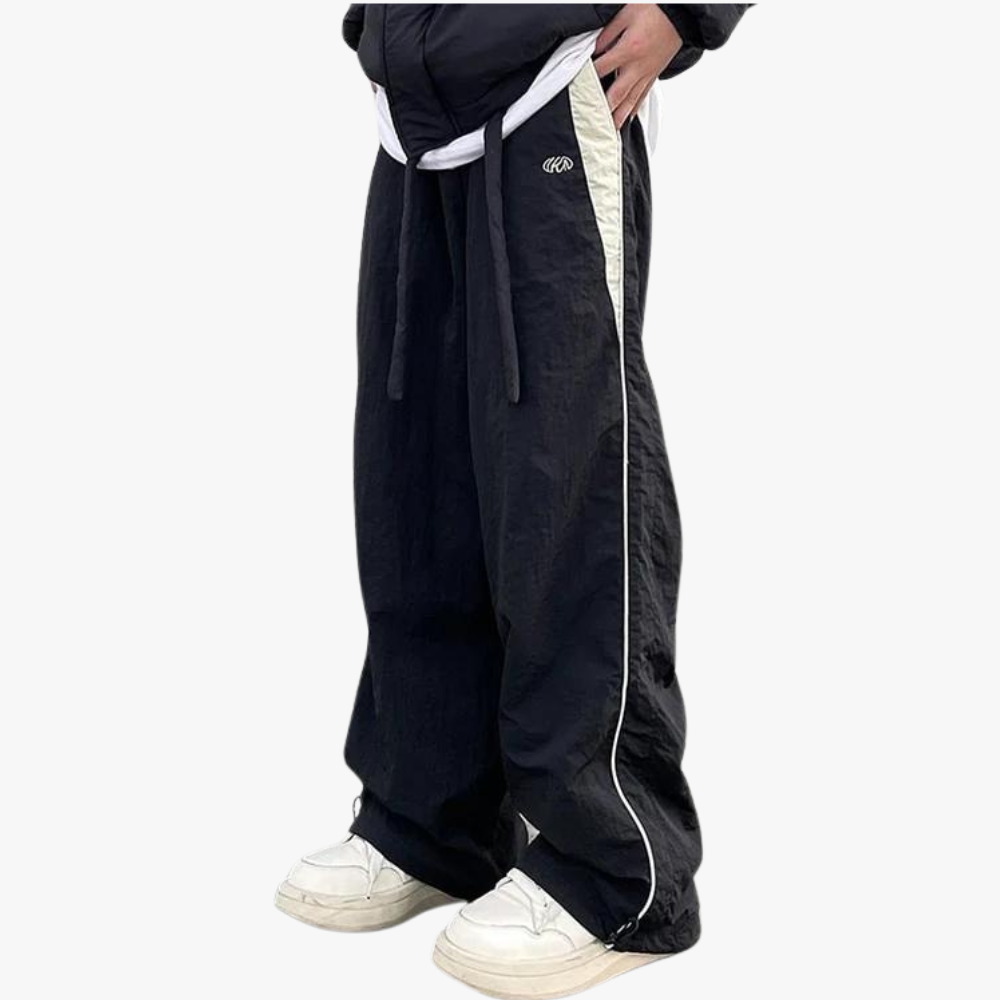 NYLON PARACHUTE TRACK PANTS