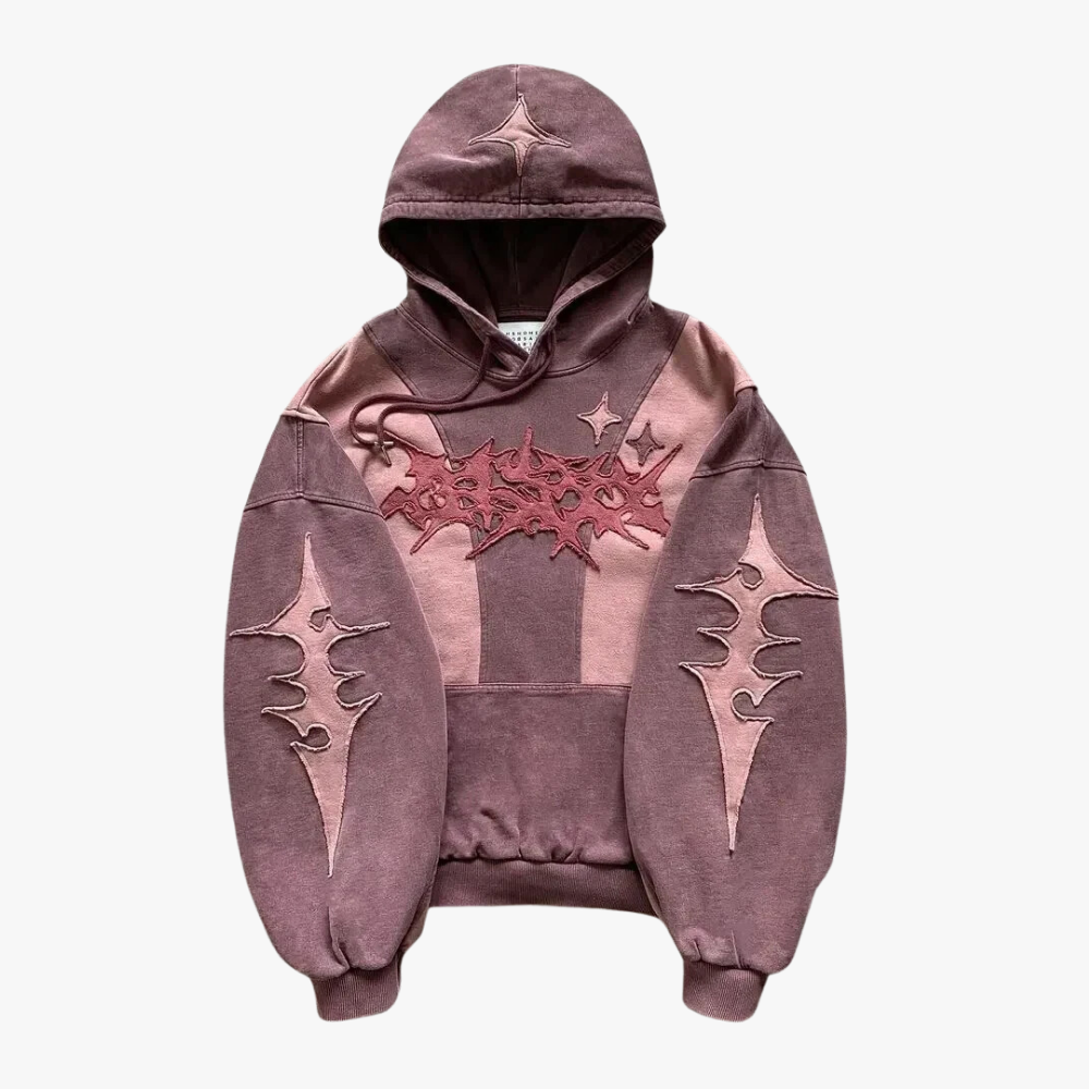 Y2K GOTHIC HOODIE - MAROON